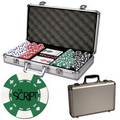 Poker chips set with aluminum chip case - 300 Card chips